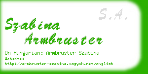 szabina armbruster business card